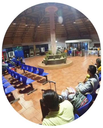 Passenger waiting area at Cagban Port