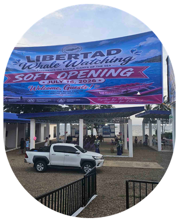 Entrance to Libertad Whale Shark in Libertad, Antique